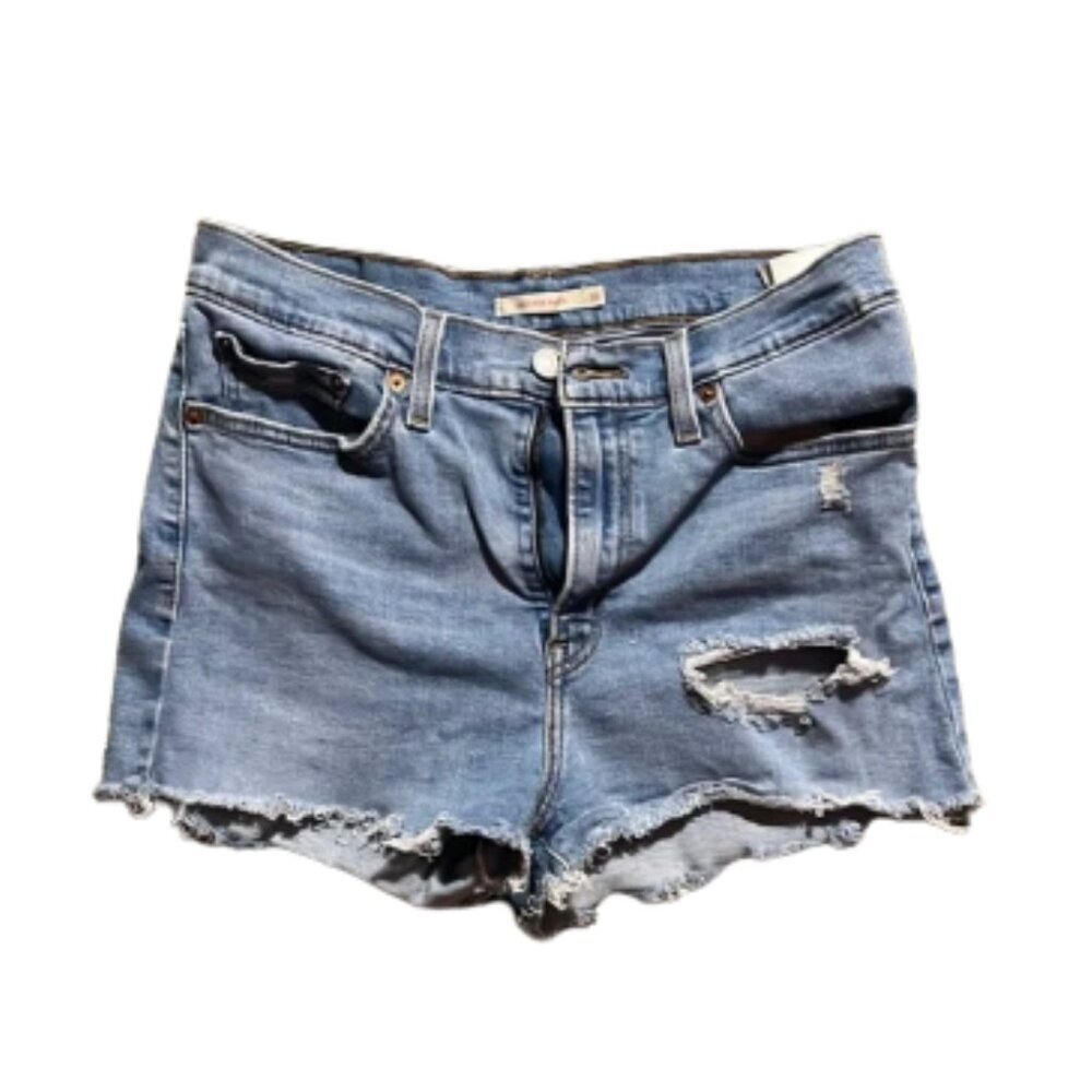 Levi’s Light Blue Distressed Jean Shorts Size 31 | Casual Summer Essential